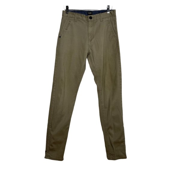 Zoo York Skinny Jeans Mens Khaki Beige Cotton Blend Stretch Denim Sz 26 (28x30) - Picture 1 of 15
